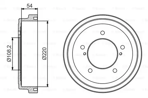 спирачен барабан BOSCH 0 986 477 213