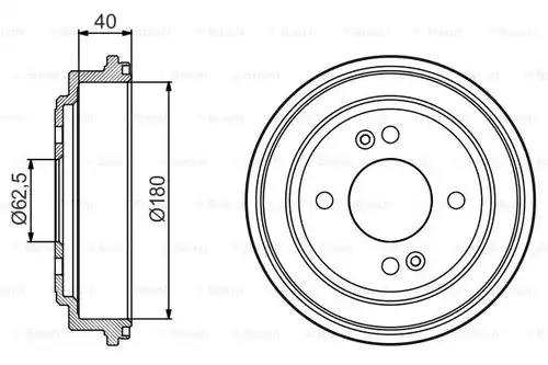 спирачен барабан BOSCH 0 986 477 216