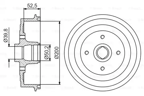 спирачен барабан BOSCH 0 986 477 217