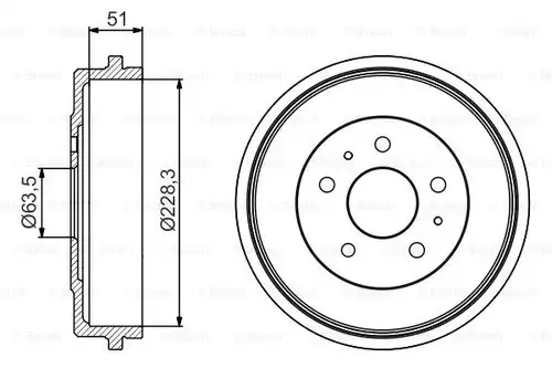 спирачен барабан BOSCH 0 986 477 219