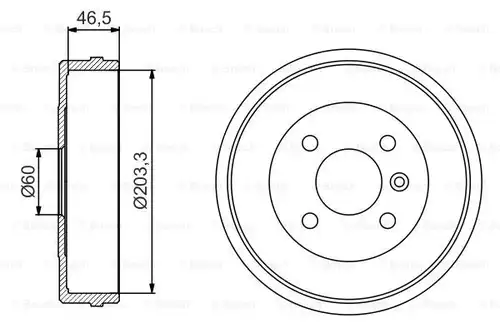 спирачен барабан BOSCH 0 986 477 221