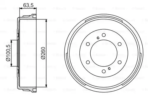 спирачен барабан BOSCH 0 986 477 223