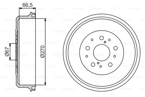 спирачен барабан BOSCH 0 986 477 224