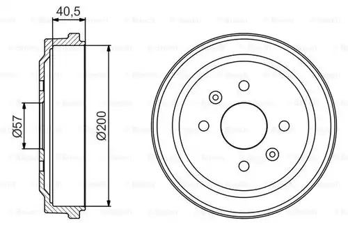 спирачен барабан BOSCH 0 986 477 225