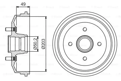 спирачен барабан BOSCH 0 986 477 226