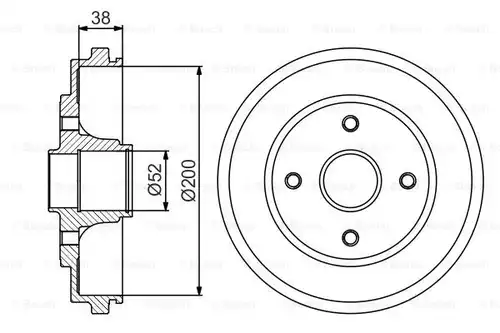 спирачен барабан BOSCH 0 986 477 229