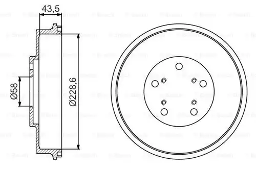 спирачен барабан BOSCH 0 986 477 231