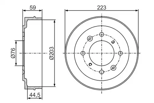 спирачен барабан BOSCH 0 986 477 234