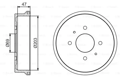 спирачен барабан BOSCH 0 986 477 235