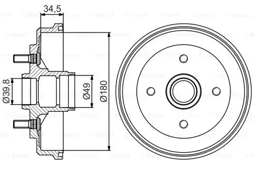 спирачен барабан BOSCH 0 986 477 239