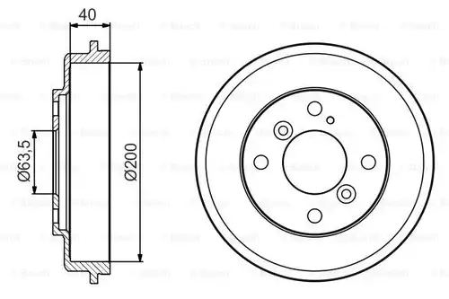 спирачен барабан BOSCH 0 986 477 240