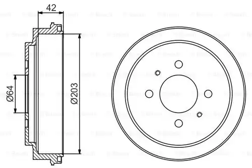 спирачен барабан BOSCH 0 986 477 246