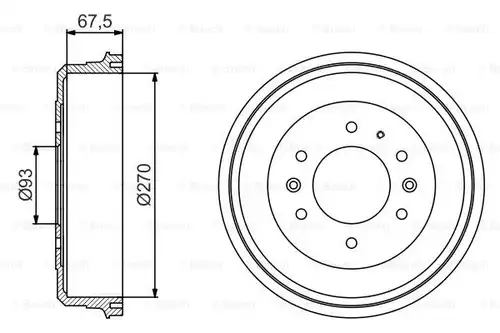 спирачен барабан BOSCH 0 986 477 249