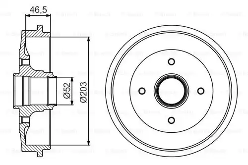 спирачен барабан BOSCH 0 986 477 253