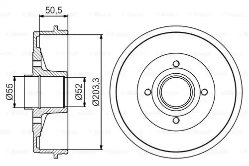 спирачен барабан BOSCH 0 986 477 254