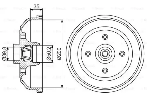 спирачен барабан BOSCH 0 986 477 256