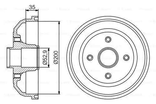 спирачен барабан BOSCH 0 986 477 265