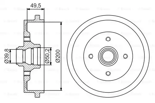 спирачен барабан BOSCH 0 986 477 267