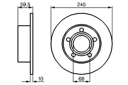 спирачен диск BOSCH 0 986 478 023