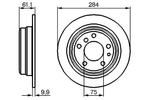 спирачен диск BOSCH 0 986 478 044