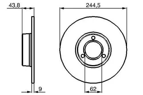 спирачен диск BOSCH 0 986 478 052