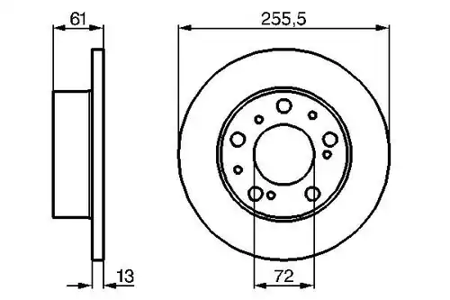 спирачен диск BOSCH 0 986 478 067