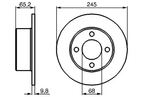 спирачен диск BOSCH 0 986 478 073