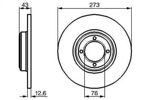 спирачен диск BOSCH 0 986 478 091