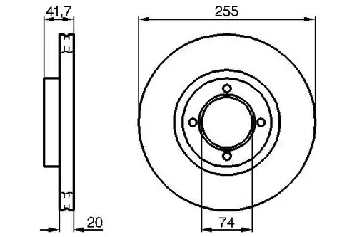 спирачен диск BOSCH 0 986 478 106