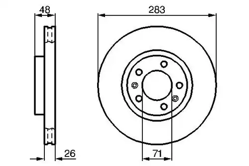 спирачен диск BOSCH 0 986 478 125