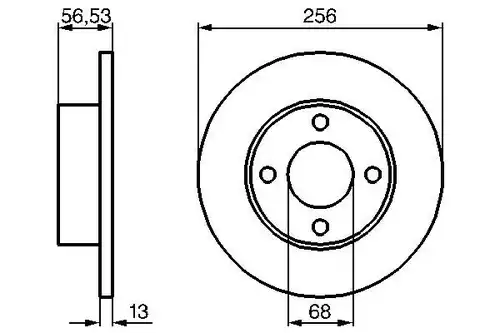 спирачен диск BOSCH 0 986 478 130