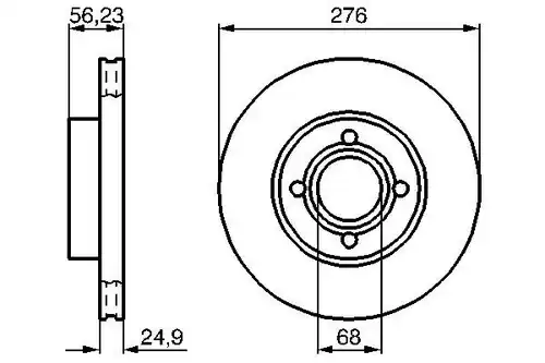 спирачен диск BOSCH 0 986 478 137