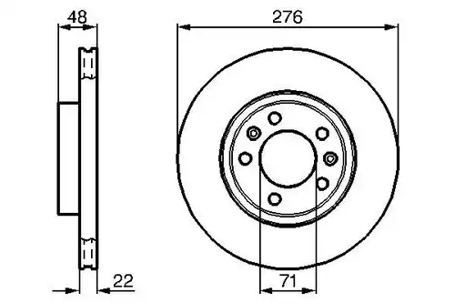 спирачен диск BOSCH 0 986 478 140