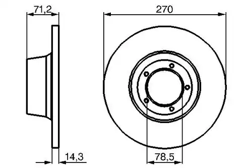 спирачен диск BOSCH 0 986 478 190