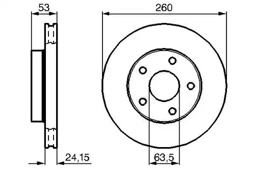 спирачен диск BOSCH 0 986 478 195