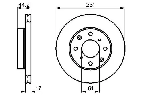 спирачен диск BOSCH 0 986 478 203