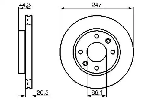 спирачен диск BOSCH 0 986 478 211