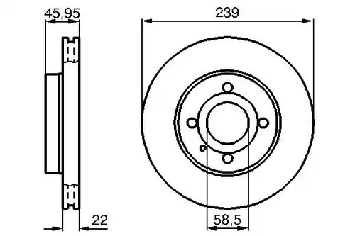 спирачен диск BOSCH 0 986 478 228