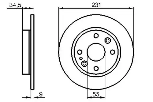 спирачен диск BOSCH 0 986 478 242