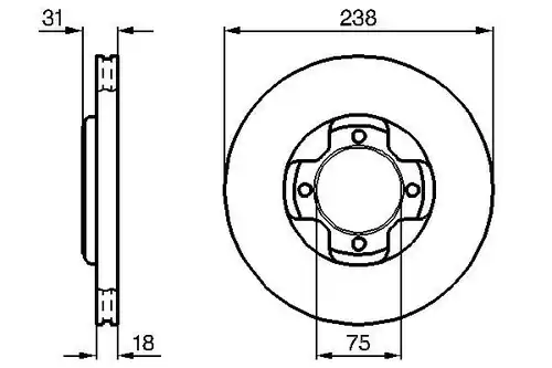 спирачен диск BOSCH 0 986 478 249