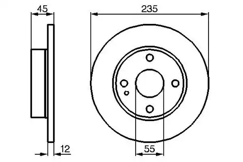 спирачен диск BOSCH 0 986 478 252