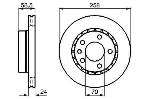 спирачен диск BOSCH 0 986 478 265