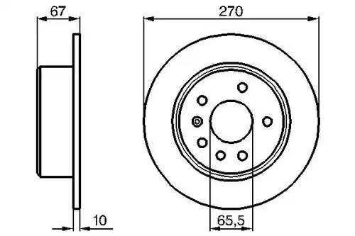 спирачен диск BOSCH 0 986 478 267