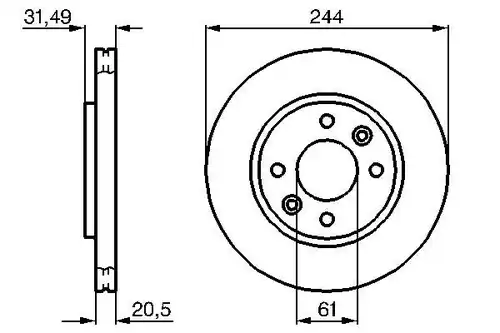 спирачен диск BOSCH 0 986 478 278