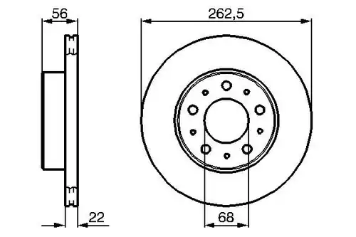 спирачен диск BOSCH 0 986 478 283