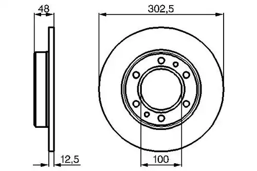 спирачен диск BOSCH 0 986 478 304