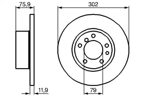 спирачен диск BOSCH 0 986 478 319