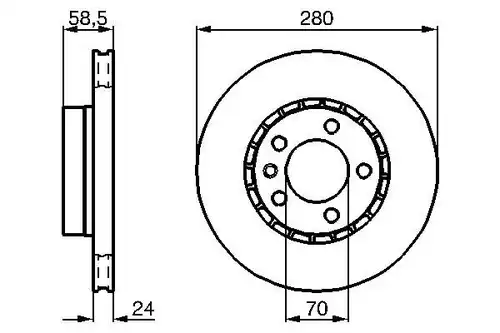 спирачен диск BOSCH 0 986 478 326