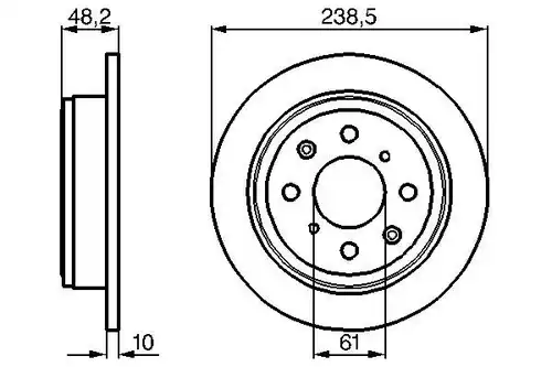 спирачен диск BOSCH 0 986 478 350