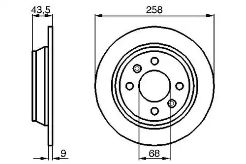 спирачен диск BOSCH 0 986 478 374